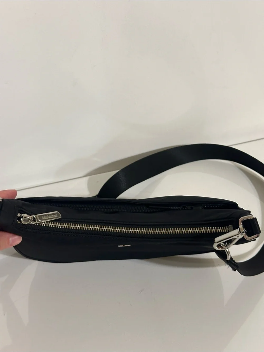 lululemon athletica Black Crossbody Bag with Silver Hardware